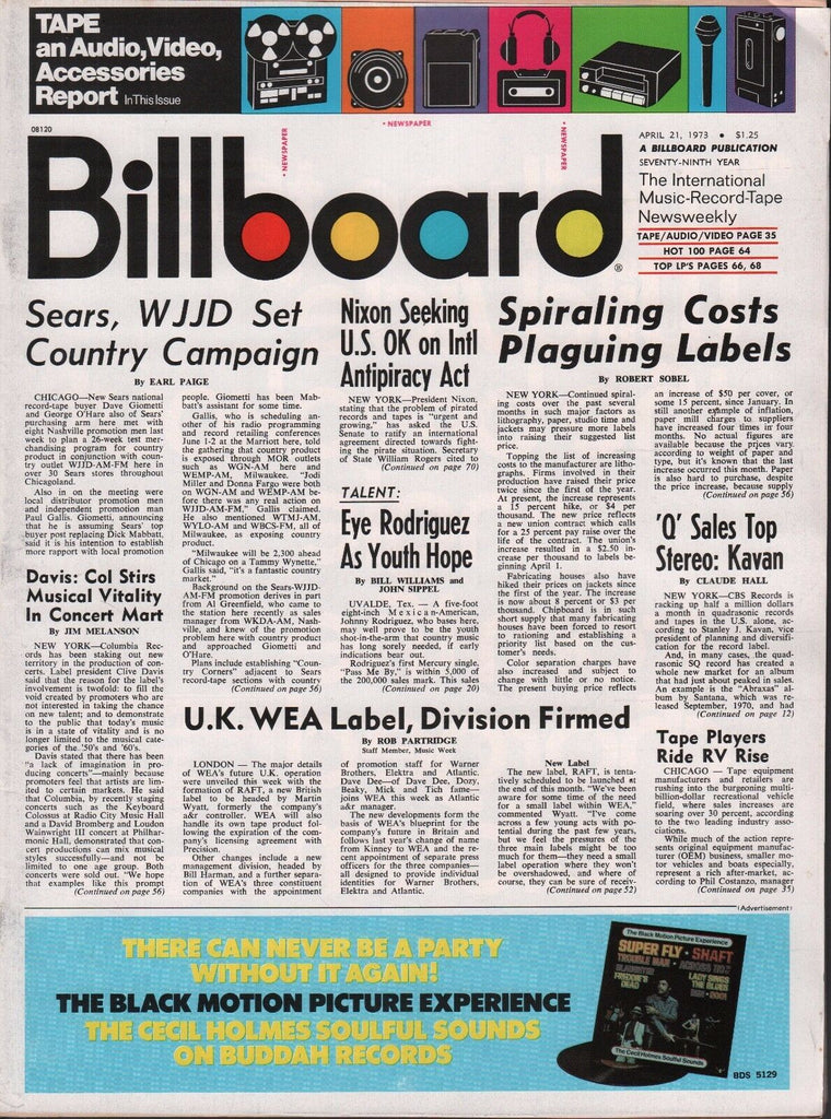 Billboard April 21 1973 Super Fly Shaft, Nixon 062817nonDBE