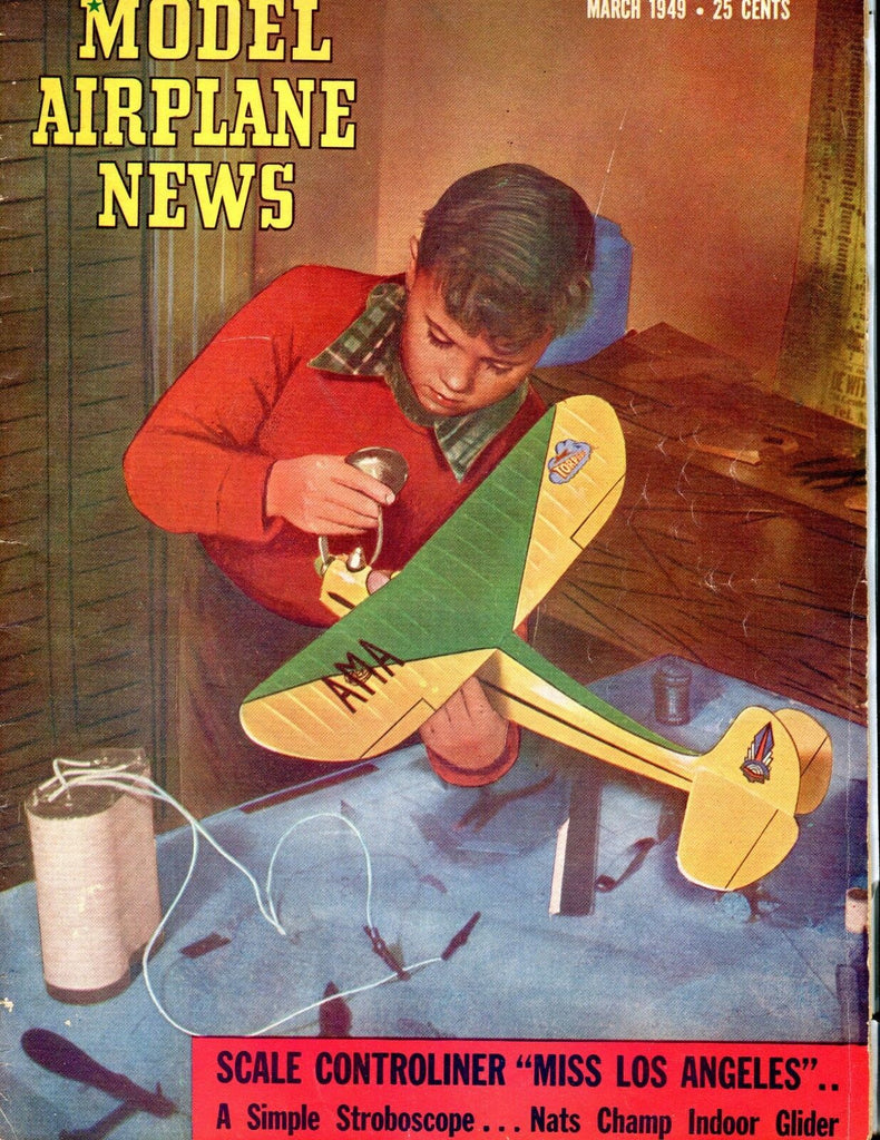 Model Airplane News Magazine March 1949 Scale Controliner ACC 040517nonjhe