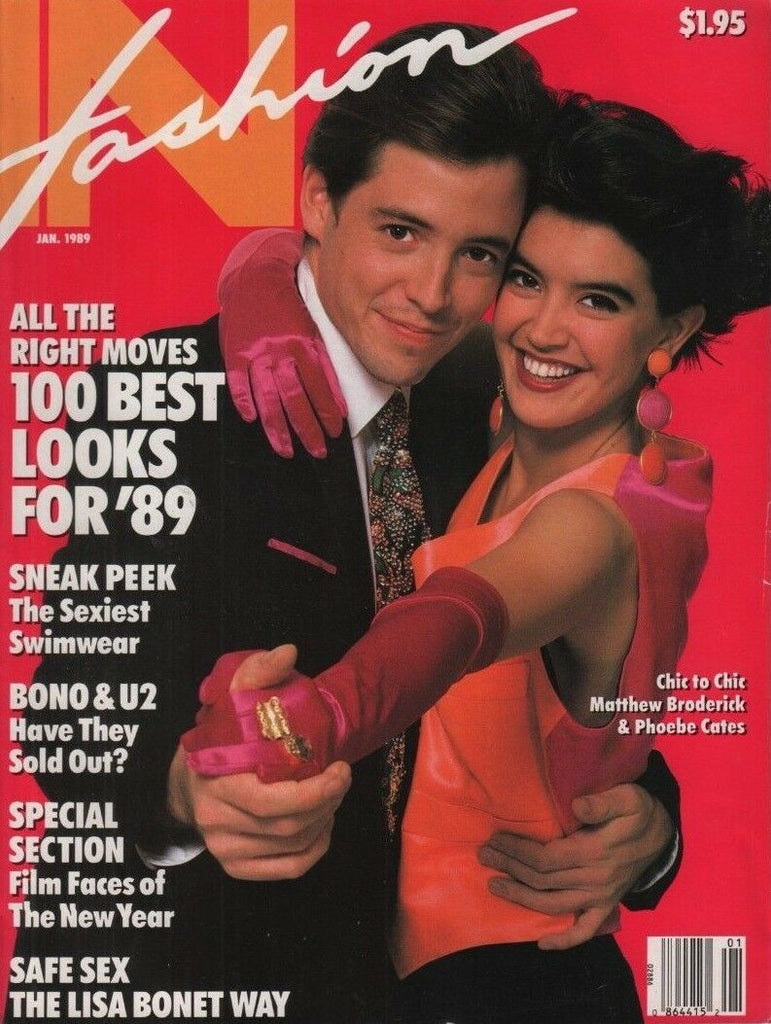 IN Fashion January 1989 Mathew Broderick Phoede Cates 083018DBE