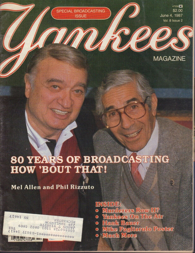 New York Yankees Magazine June 4 1987 Phil Rizzuto 080817nonjhe