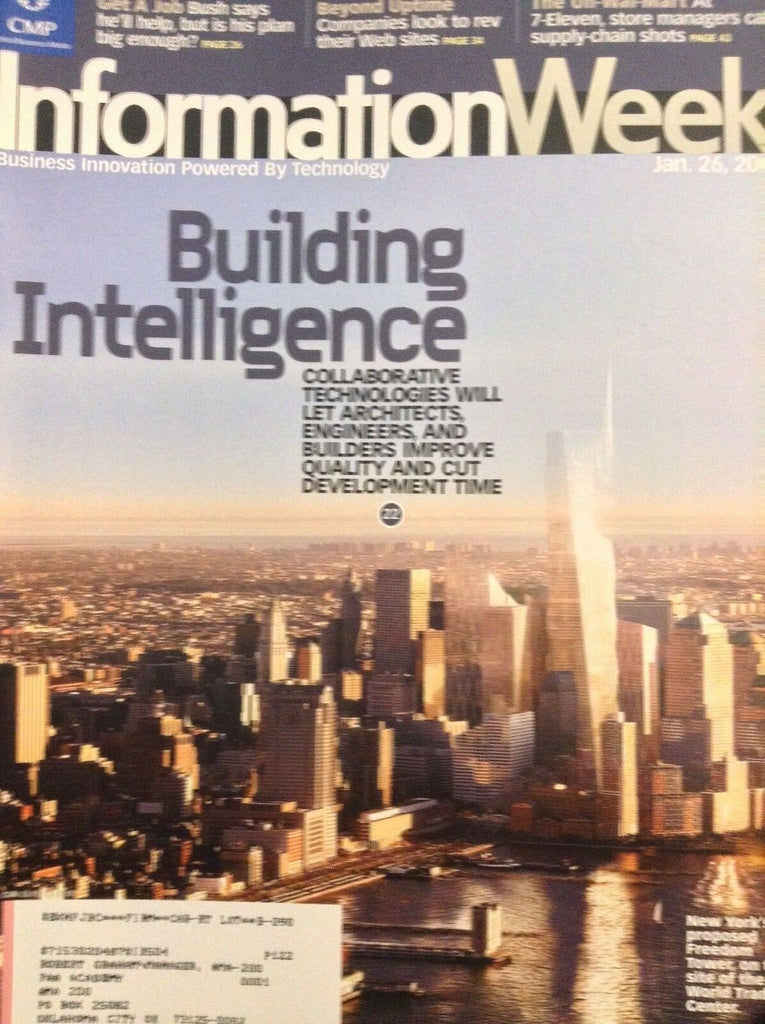 Information Week Magazine Building Intelligence January 26, 2004 051018nonrh