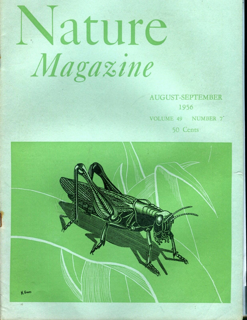 Nature Magazine August/September 1956 Grasshopper EX ML On Back 011617jhe