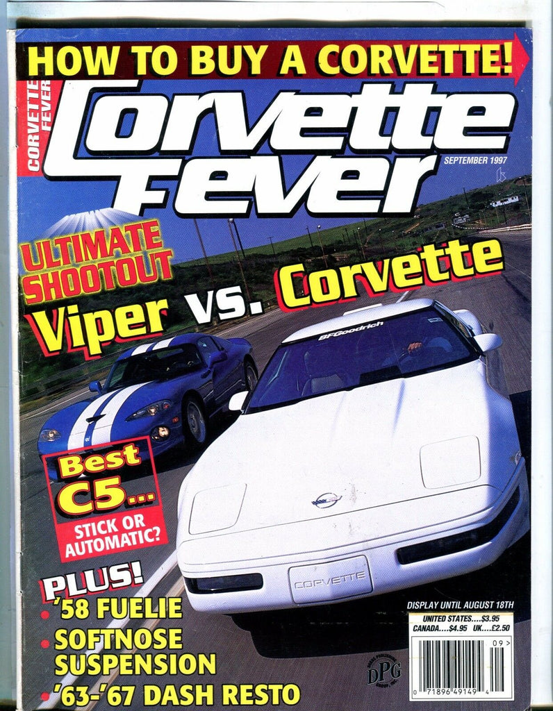 Corvette Fever Magazine September 1997 Viper EX No ML 042917nonjhe