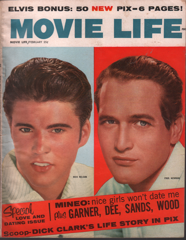 Movie Life February 1959 Rick Nelson Paul Newman Elvis Presley 070820AME