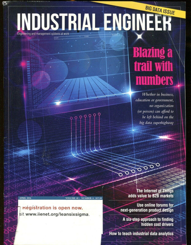 Industrial Engineer Magazine April 2016 Big Data Issue EX No ML 013117jhe