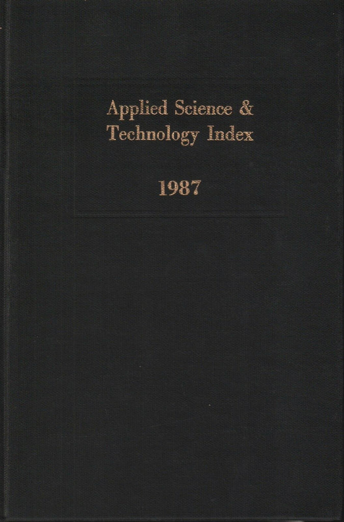 Applied Science & Technology Index 1987 H.W. Wilson Company ex-FAA 112118AME2