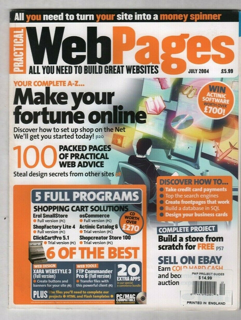 Web Pages UK Mag Make A Fortune Online No.12 July 2004 011520nonr
