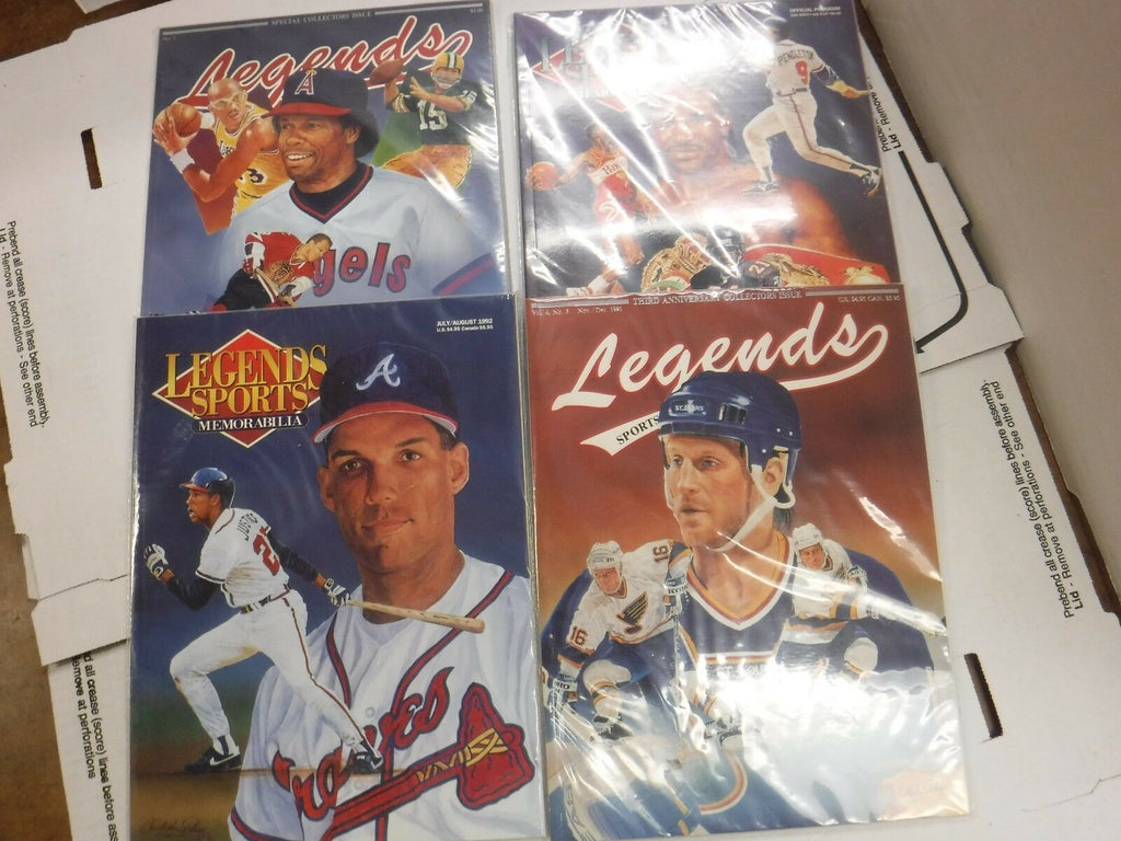 Legends Sports Memorabilia Lot Of 4 Magazines Complete w/Cards EX 111816jhe