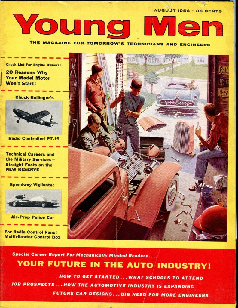 Young Men Magazine August 1956 Chuck Hollinger VG 041417nonjhe