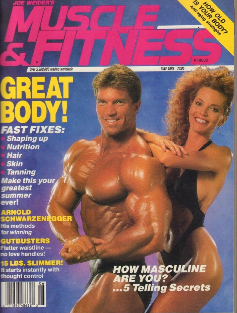 Muscle & Fitness June 1989 Arnold Schwarzenegger Bren McKinley 121218DBE