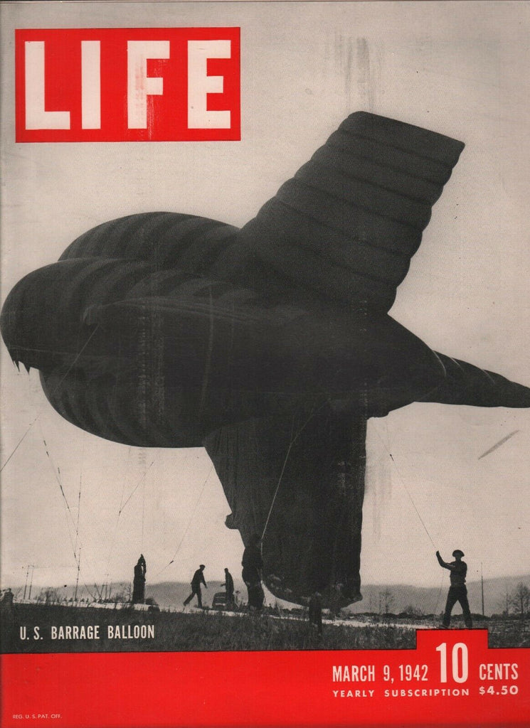 Life March 9 1942 WWII US Barrage Balloon 081619AME
