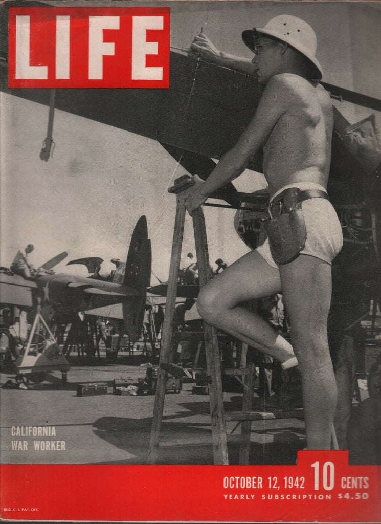 Life Magazine October 12 1942 WWII California War Worker RAF Bombs 081619AME