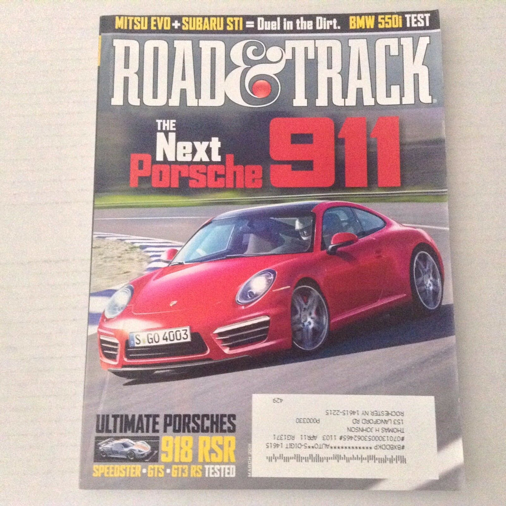 Road & Track Magazine Next Porsche 911 & 918 RSR March 2011 051817nonrh2