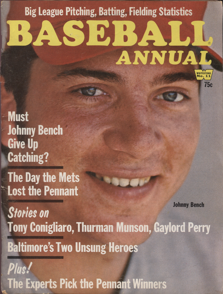 Baseball Annual No.11 1971 Johnny Bench Tony Conigliaro 041020DBE