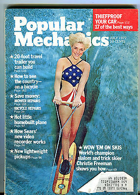 Popular Mechanics MAgazine July 1972 Wow 'Em On Skis EX 033116jhe