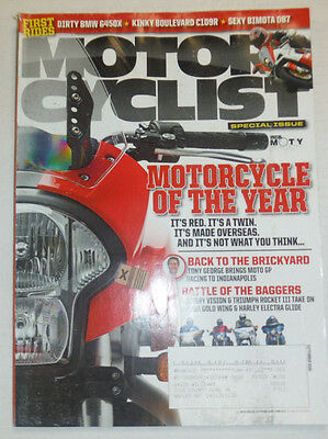 Motor Cyclist Magazine Tony George Racing Indanapolis September 2008 020415R