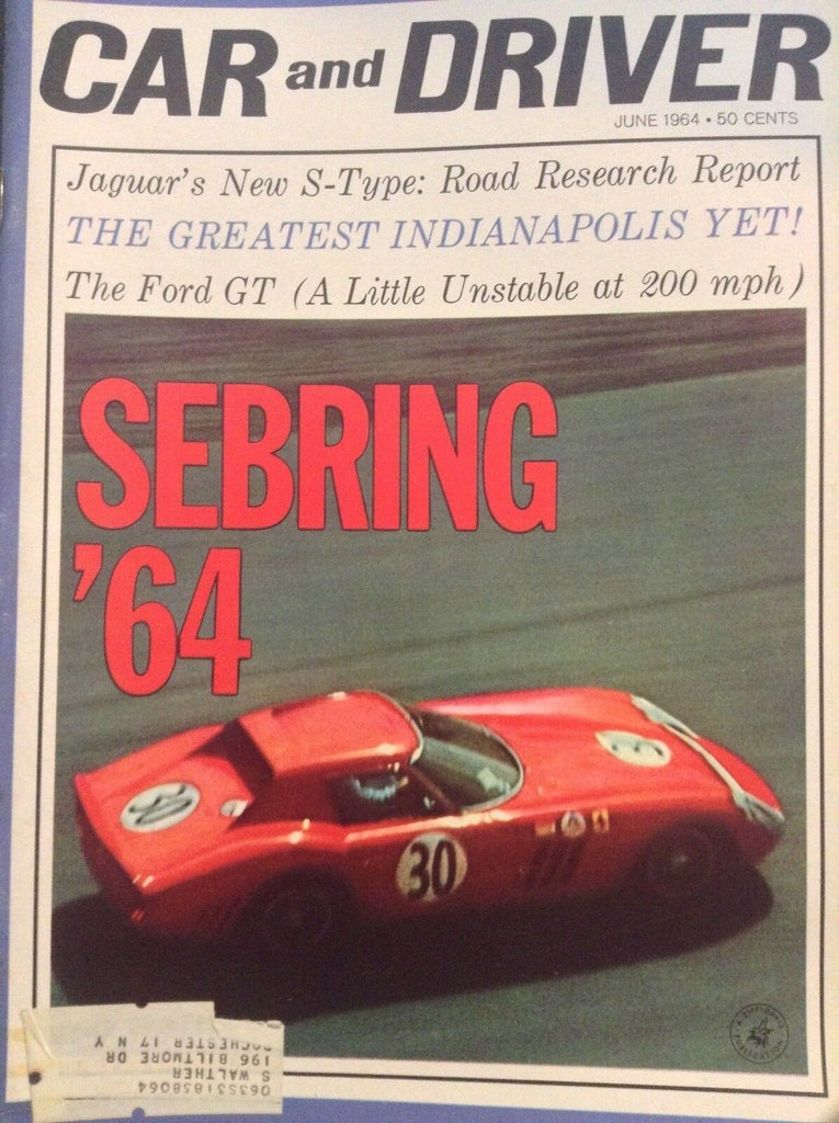 Car And Driver Magazine Sebring '64 Jaguar's S-type June 1964 042518nonrh