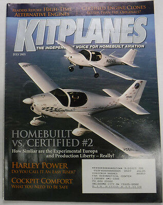 Kitplanes Magazine Homebuilt Vs Certified No.2 July 2005 072215R