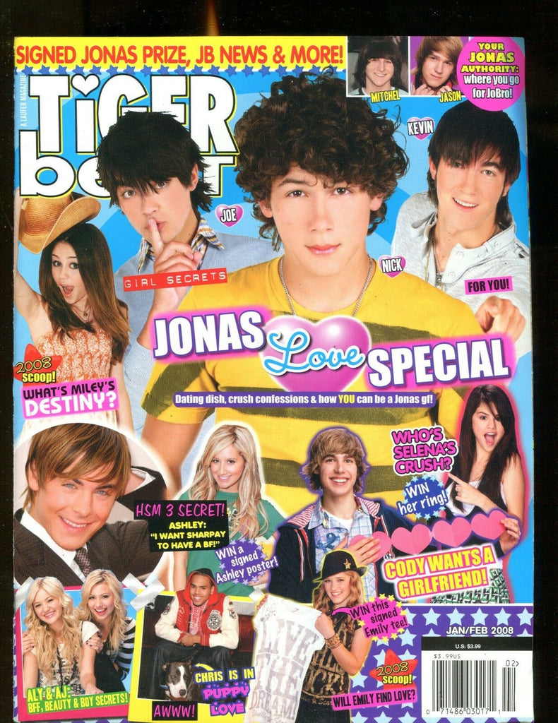 Tiger Beat Magazine January/February 2008 Nick Jonas EX No ML 122216jhe
