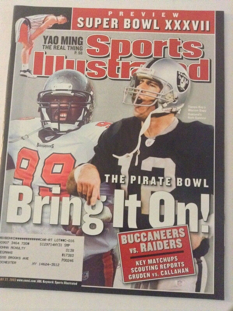 Sports Illustrated Warren Sapp Rich Gannon January 27, 2003 052019nonrh