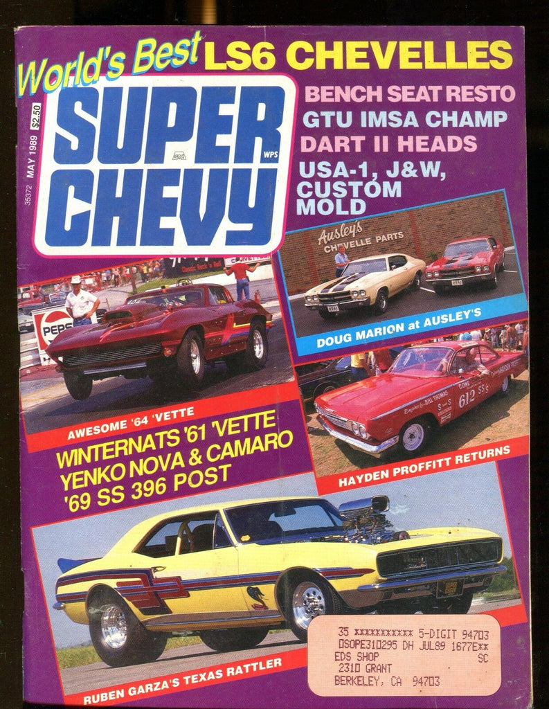 Super Chevy Magazine May 1989 LS6 Chevelles EX w/ML 030117nonjhe