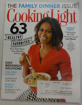 Cooking Light Magazine Michelle Obama Easy Weeknight Dinner March 2015 042115R