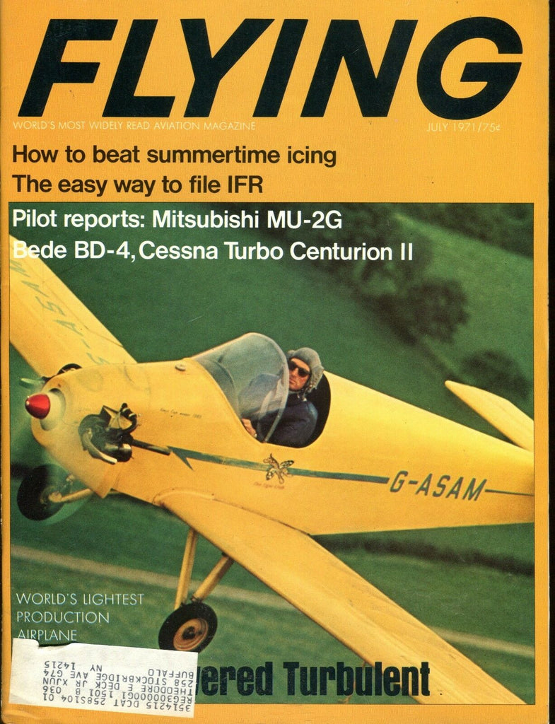 Flying Magazine July 1971 Turrbulent Bede BD-4 EX w/ML 112916jhe