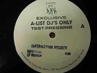 33 RPM Vinyl PROMO Tommy Boy Records Information Society LP 010815