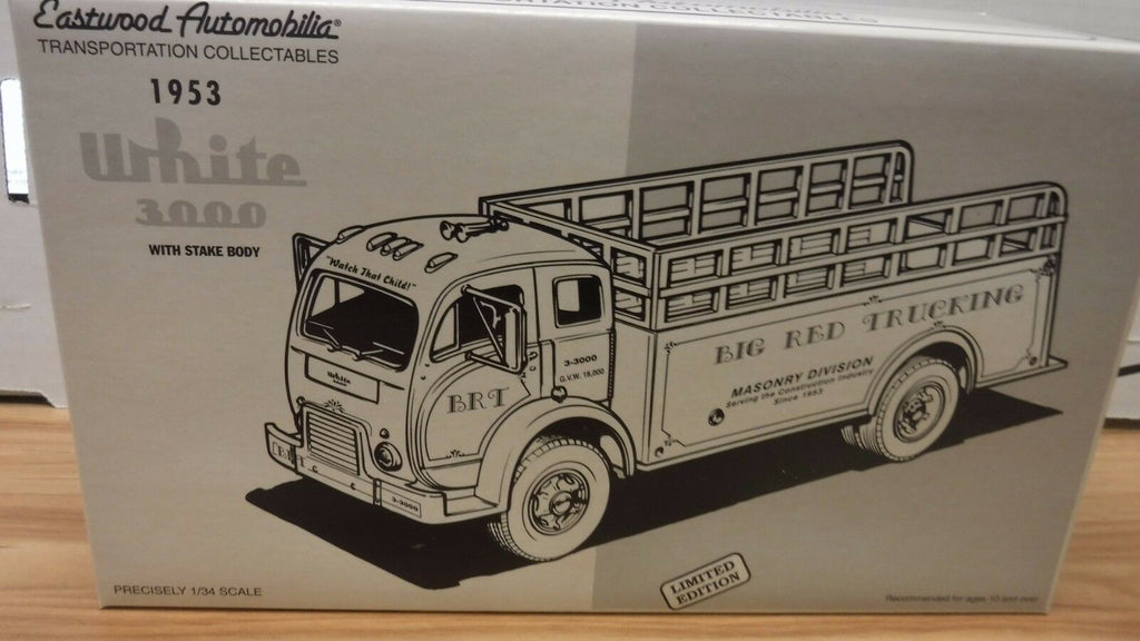 1953 White 3000 Stake Body BRT 19-2137 1st Gear 1:34 Die Cast 041117DBGear