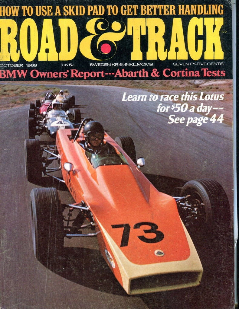 Road & Track Magazine October 1969 Lotus BMW EX No ML 042617nonjhe