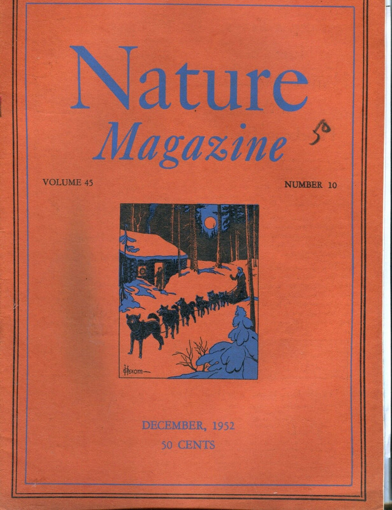 Nature Magazine December 1952 with Mailing Label On Back 012017jhe