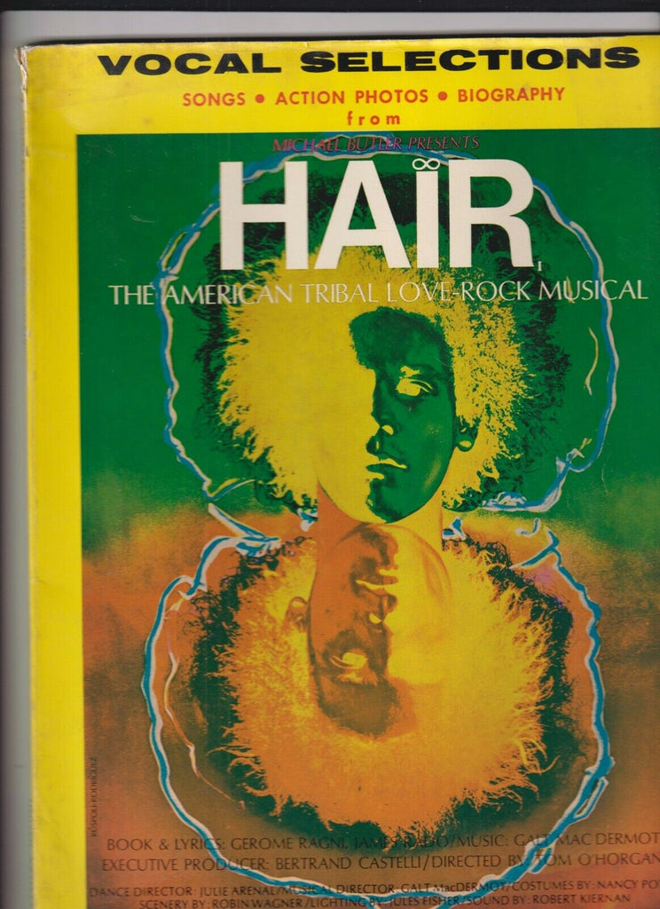 Hair Vocal Selectrions Mag Tribal Love Rock Musical 1968 102319nonr
