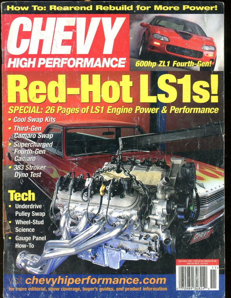 Chevy High Performance Magazine November 2003 VG No ML 030317nonjhe