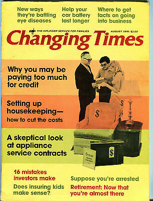 Changing Times Magazine August 1976 Housekeeping Insuring Kids EX 061316jhe