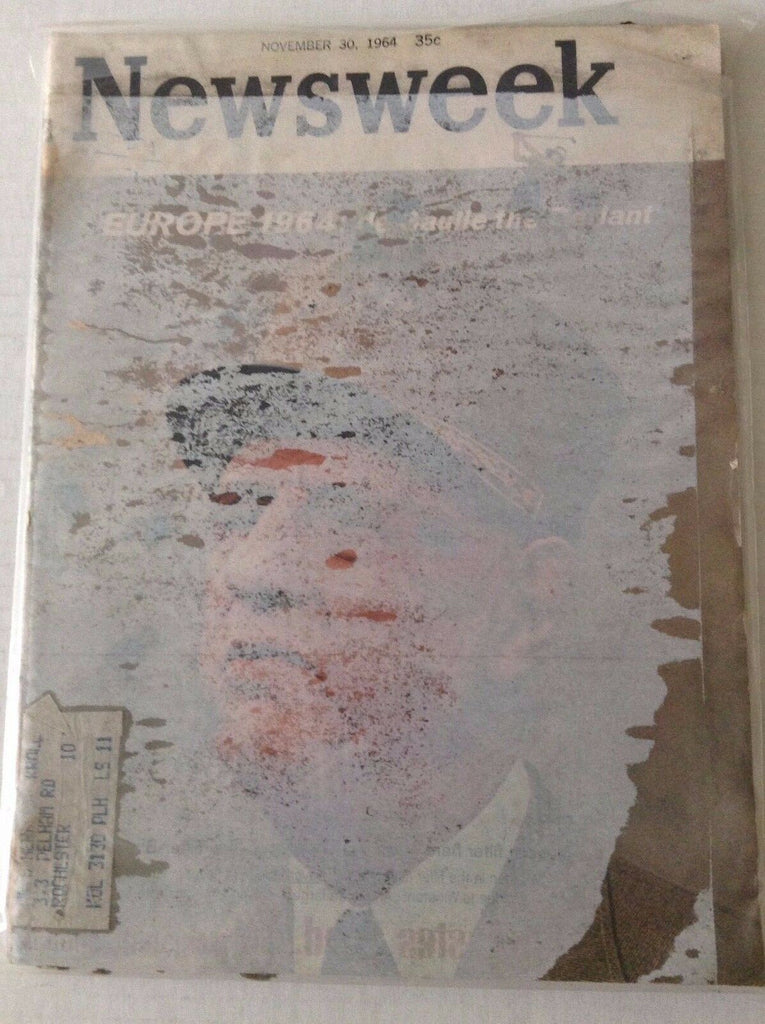 Newsweek Magazine Europe De Gaulle November 30, 1964 101216R2