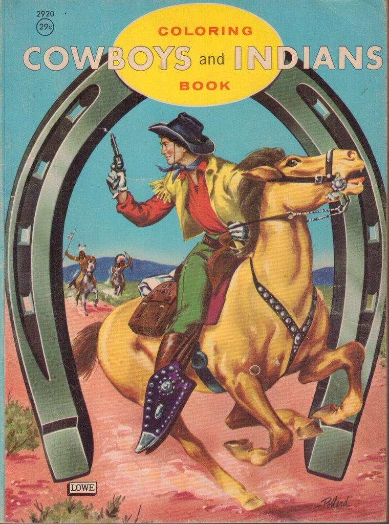 Cowboys Coloring book 1965 LOW 2920 29 Cent Cover 090517DBE