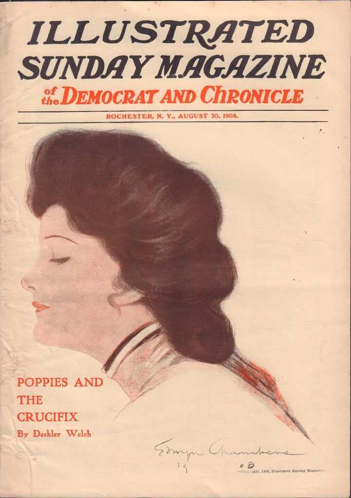 Sunday Magazine Illustrated Rochester August 30 1908 Poppies 11217DBE