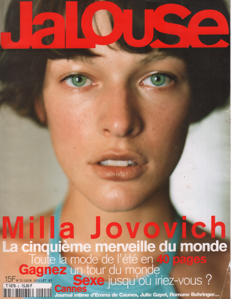Jalouse June July 1997 French Fashion Milla Javovich 040620DBE