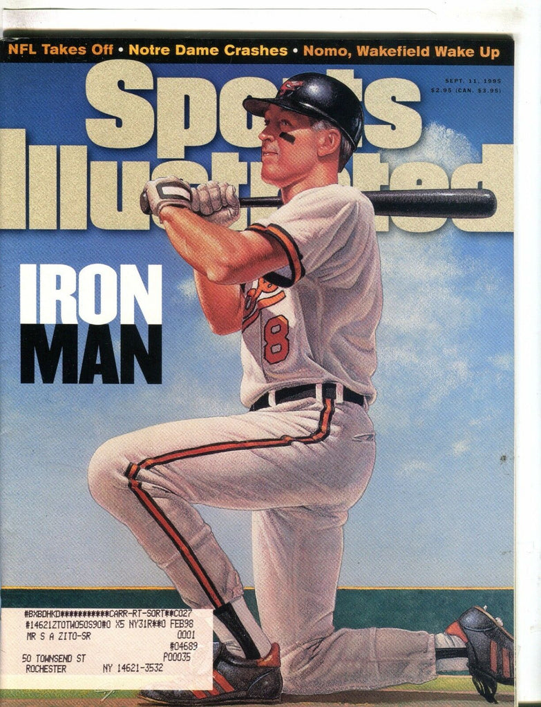 Sports Illustrated Magazine Sept. 11 1995 Cal Ripken Jr. EX w/ML 051917nonjhe