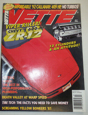 Vette Magazine Viper Killer Chevy's 600 HP ZR-12 July 1992 031215R2