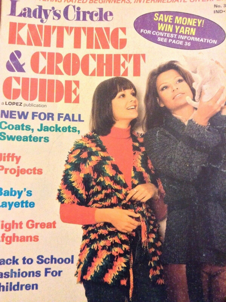 Lady's Circle Knitting & Crochet Guide Magazine Jiffy projects 1974 052018nonrh