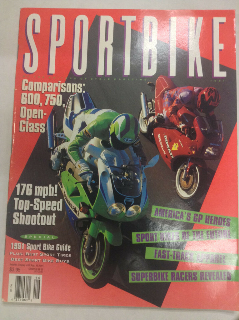 Sportbike Magazine 600, 750 Open Class Shootout August 1991 Premiere 051717nonr