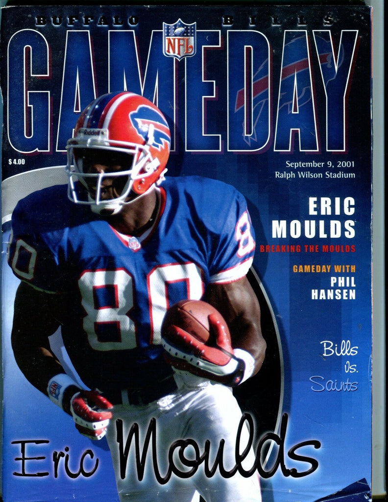 GameDay Magazine Bills vs. Saints Sep. 9 2001 Eric Moulds EX 051917nonjhe