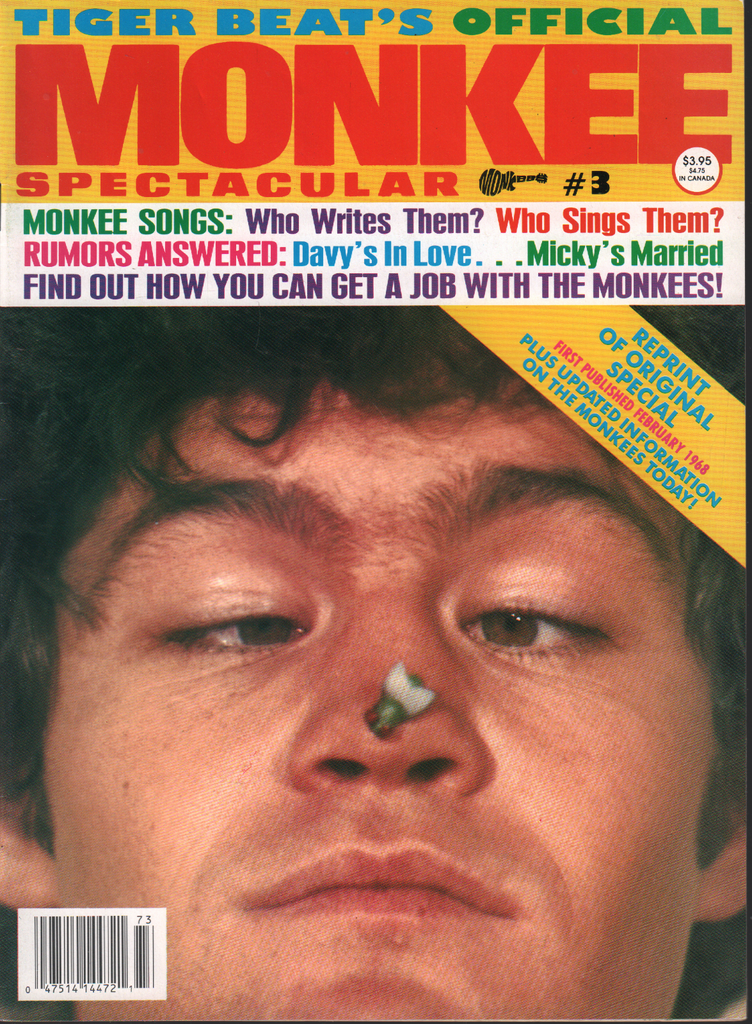 Monkee Spectacular #3 1987 Reprint of 1967 Magazine Davy Jones 072320ame