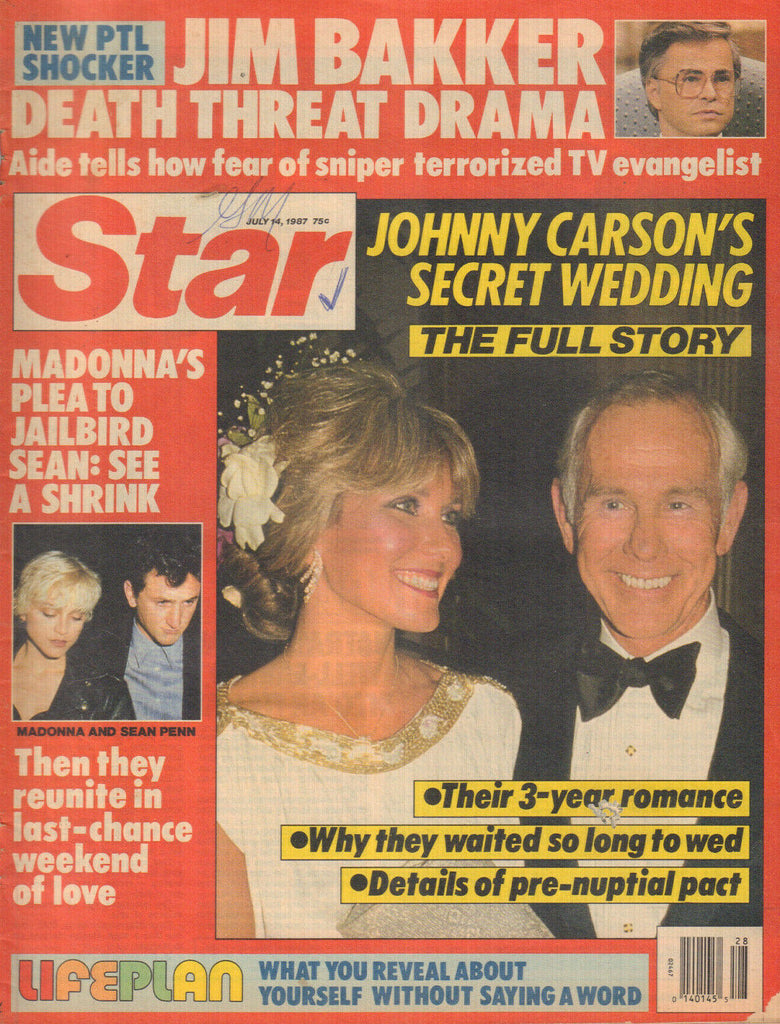 Star July 14 1987 Madonna Sean Pean Johnny Carson 042420DBE