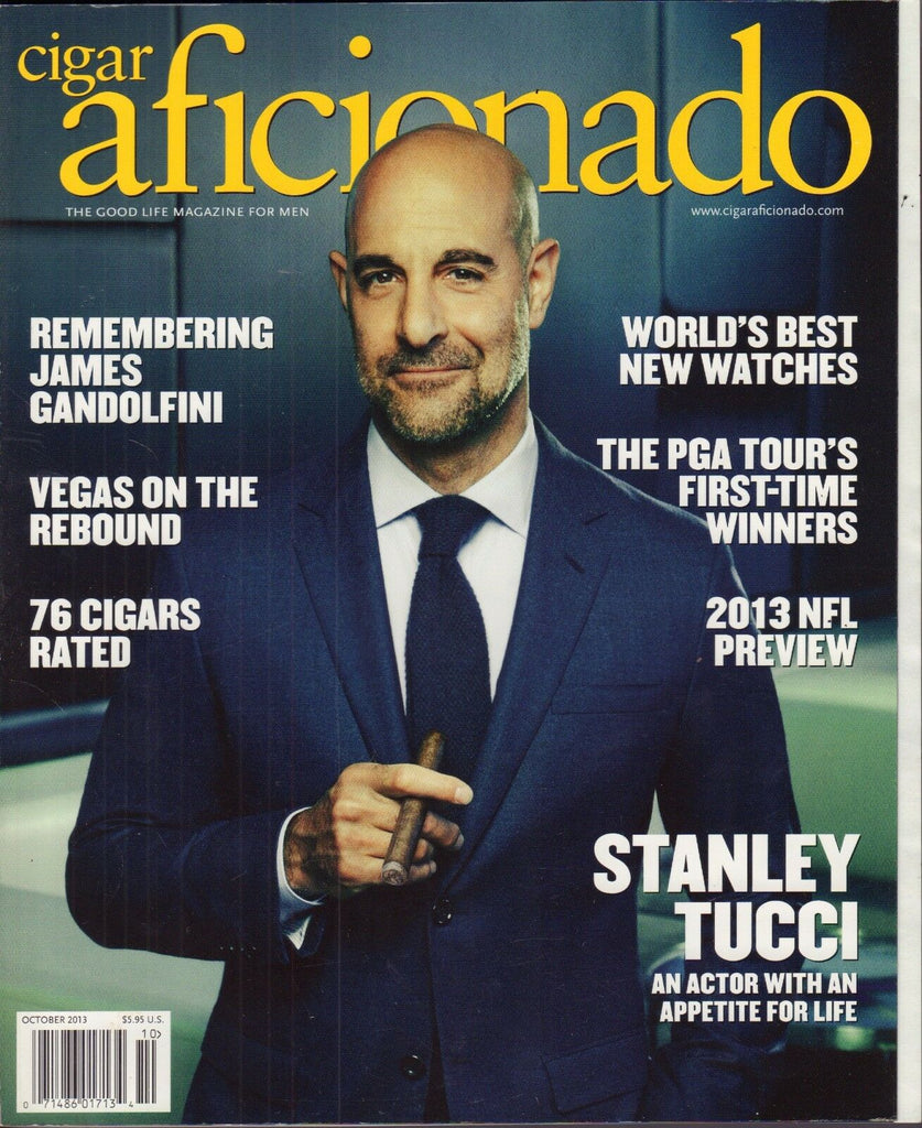 Cigar Aficionado October 2013 Stanley Tucci, James Gandolfini Vg 010317DBE2