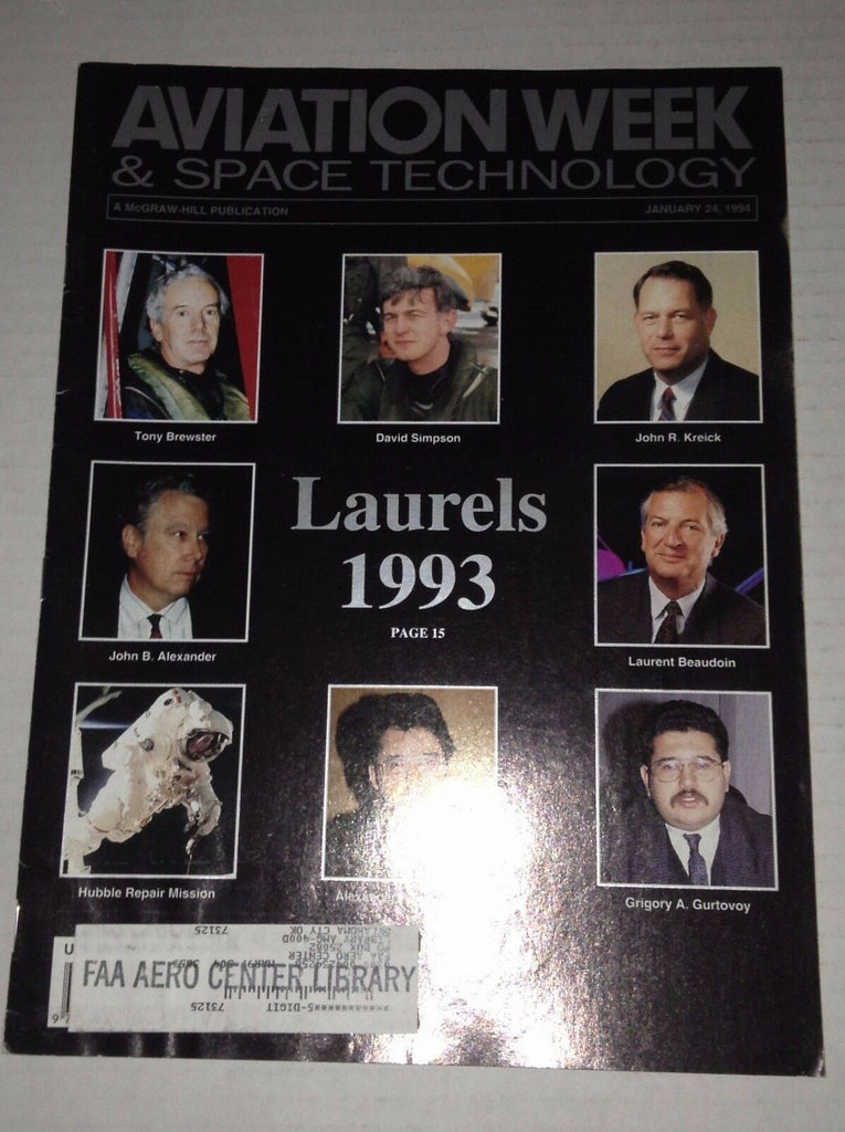Aviation Week Magazine Tony Brewster David Simpson January 24, 1994 FAL 111716RH