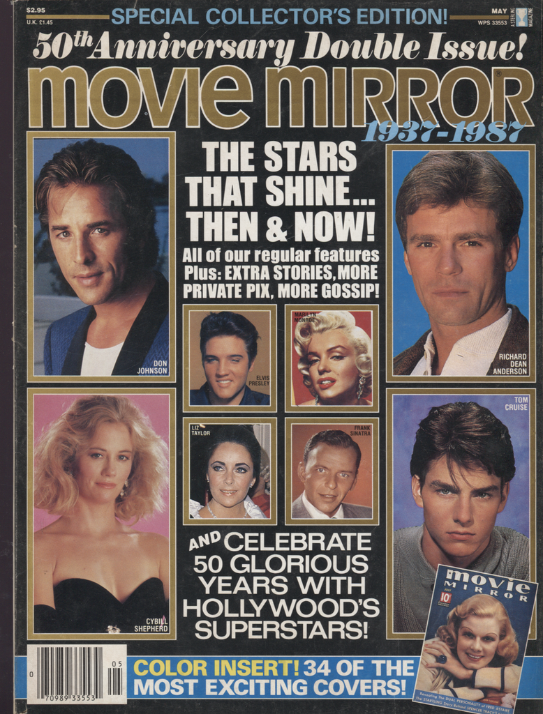 Movie Mirror May 19378-1987 Elvis Presley Marlyn Monroe Tom Cruise 040620DBE