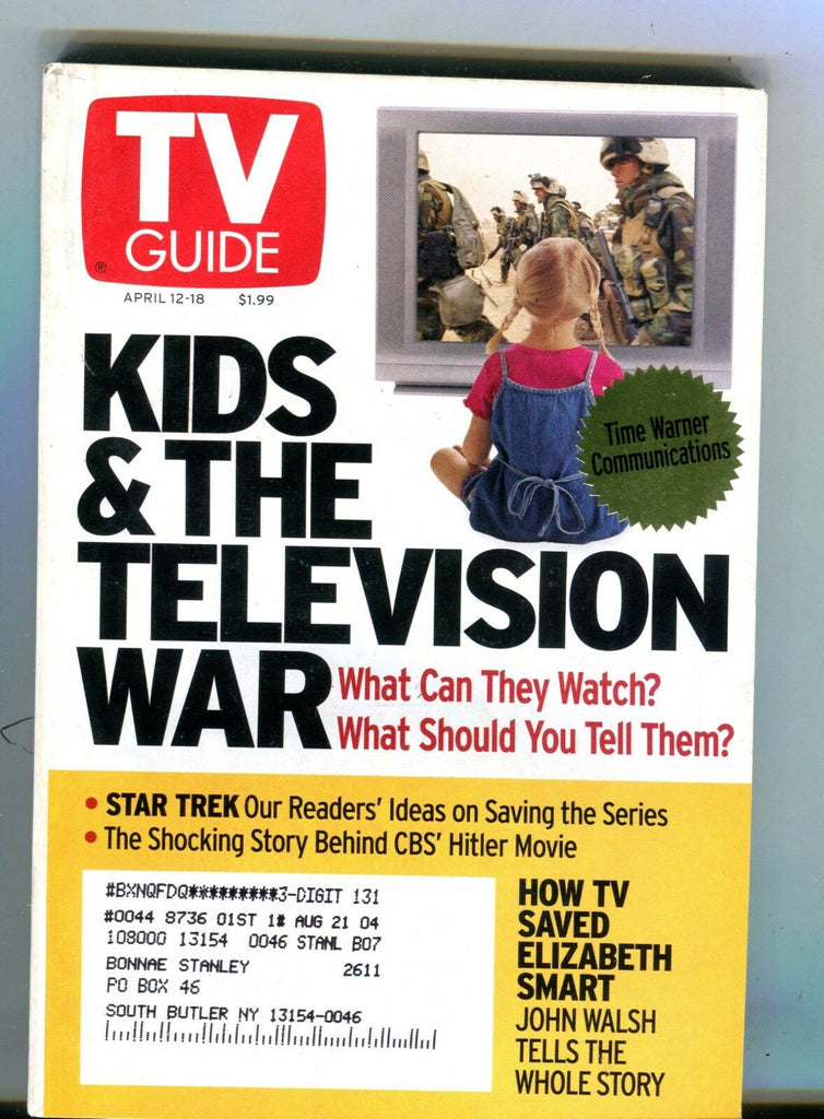 TV Guide Magazine April 12-18 2003 Kids TV War EX w/ML 122016jhe
