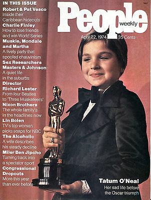 People Magazine April 22 1974 Tatum O'Neal Lin Bolen EX 012116jhe